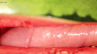 water melon cum - fucking a melon and cumming - 6 image