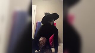 Femboy plague doctor puts on a show - 3 image