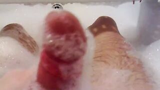 masturbating in a foamy bath - 1 image