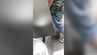 public toilet jerk and wank with a hot guy! huge dick! - 2 image