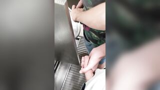 public toilet jerk and wank with a hot guy! huge dick! - 4 image