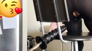 Working out ended up completely different (oil play yoga pants with anal dildo machine) - 5 image