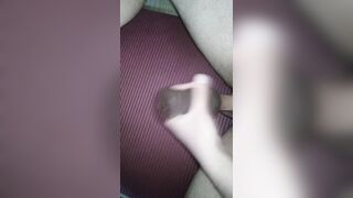 POV Fuck my fake pussy toy and cumming on my gf yoga mat - 8 image