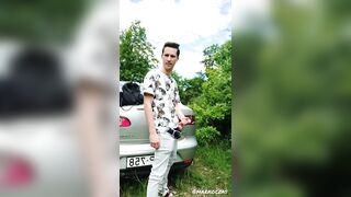 Public Cum Masturbation