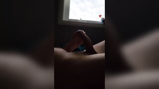 Stroking my thick cock till I cum - 1 image