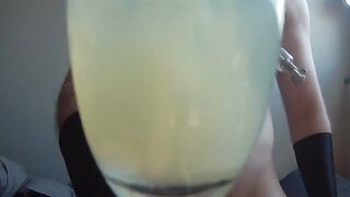 Drinking CUM in a champagne glass - Fetish - Gokkun - 3 image