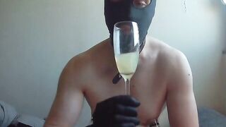 Drinking CUM in a champagne glass - Fetish - Gokkun - 5 image
