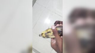 Cumming my black banana in balcony in heavy traffic - 2 image