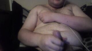 chubby bear plays with rubber fleshlight and cums hard - 4 image