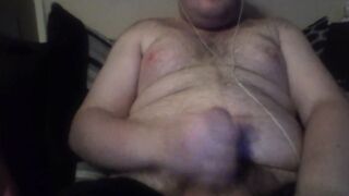 chubby bear plays with rubber fleshlight and cums hard - 8 image