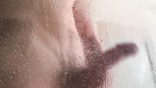 Slapping my huge dick against glass - 8 image
