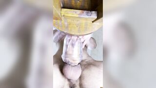 FLESHLIGHT CREAMPIE: Horny guy fucking fleshlight - Cock pulsating (4K - 60FPS) - 6 image