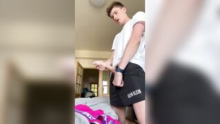twink boy cumming on his nuderwear - 2 image