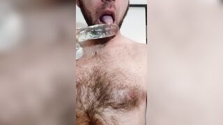 Straight Guy Does a Dildo Blowjob - 2 image