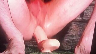 Hot close up anal sex with large dildo - 7 image