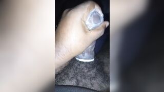 Jerking off with a condom - 2 image
