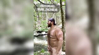 Gaybear jerks off in public woods brian_thickbear - 10 image
