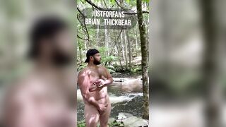 Gaybear jerks off in public woods brian_thickbear - 5 image