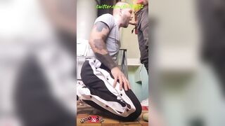 Russian extreme sex in the entrance - 5 image