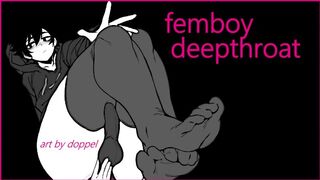 femboy deepthroats your cock - 1 image