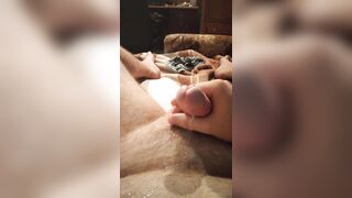 Fat boy cums hard while parents sleep - 9 image