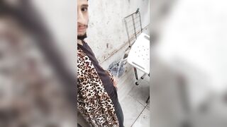 Shy boy and pee lover / pissing on air - 3 image
