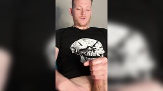 Wanking and shooting a 4 day cum load - 2 image