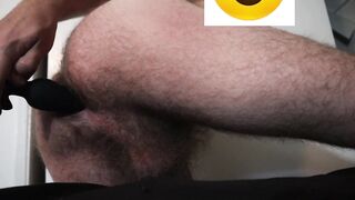 Vibrator Play Short | Hairy BWC, Hairy Ass and Balls - 4 image