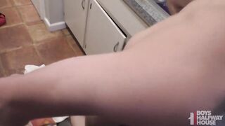 Cute Twink Punished And Barebacked Rough By 2 Older Tops - 8 image