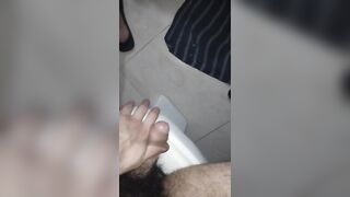 Humping on bathroom toilet / mans cock Humping nathan - 6 image