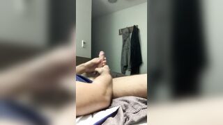 Jerking off with two hands with explosive cumshot - 2 image