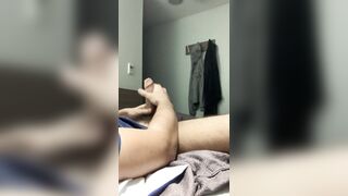 Jerking off with two hands with explosive cumshot - 3 image