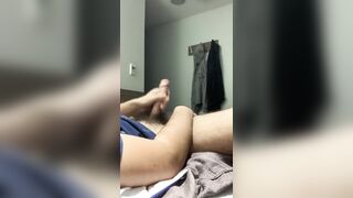 Jerking off with two hands with explosive cumshot - 4 image