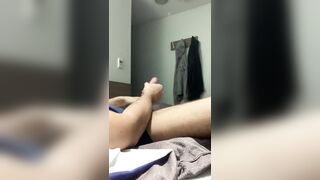 Jerking off with two hands with explosive cumshot - 7 image