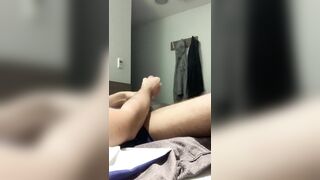 Jerking off with two hands with explosive cumshot - 8 image