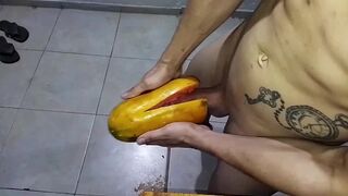 I fuck a papaya (sex with a fruit) - Part 2 - 1 image