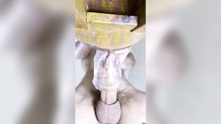 FLESHLIGHT CREAMPIE: Horny guy fucking fleshlight - Cock pulsating - 10 image