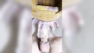 FLESHLIGHT CREAMPIE: Horny guy fucking fleshlight - Cock pulsating - 4 image