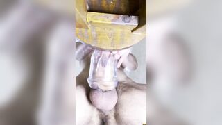 FLESHLIGHT CREAMPIE: Horny guy fucking fleshlight - Cock pulsating - 6 image