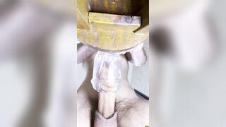 FLESHLIGHT CREAMPIE: Horny guy fucking fleshlight - Cock pulsating - 7 image