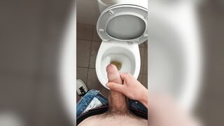 Teen wank his uncut dick in school toilet and cum - 3 image