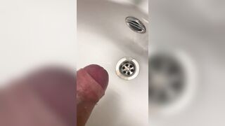 Jerking off in sink at the office on special request - 10 image