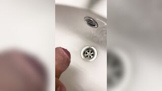 Jerking off in sink at the office on special request - 6 image