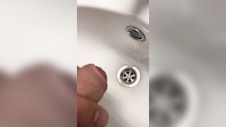 Jerking off in sink at the office on special request - 7 image