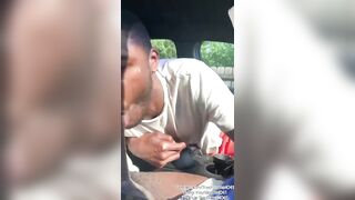 Smokin and swollen fat dick in the car DL thug bust down my throat pov - 3 image