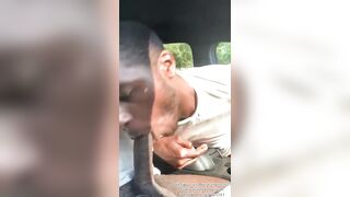 Smokin and swollen fat dick in the car DL thug bust down my throat pov - 5 image
