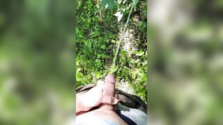 Peeing in public on tree - 5 image