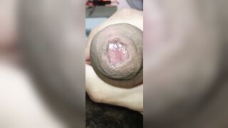 My precum and cum from close  - 5 image