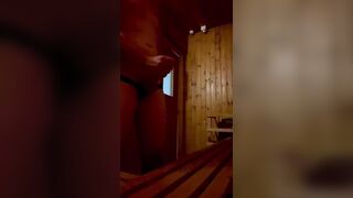 Straight guy wanking in gym sauna - 5 image