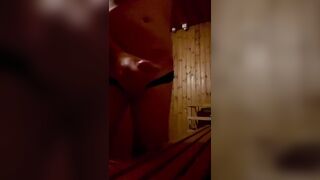 Straight guy wanking in gym sauna - 8 image